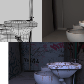 Baño descuidado - #Maya # Arnold#. Un proyecto de 3D de Hernan Eduardo Adotti - 24.09.2017