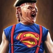 Super Sloth! The Goonies. Traditional illustration project by Jorge M. Hernández Alférez - 09.27.2017