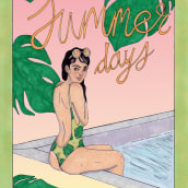 Summer Days. Ilustração tradicional projeto de Angela Jimenez - 28.06.2017