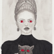 Mi aportación al fanzine Season of the Witch de The Ayeayes. Ilustração tradicional projeto de Angela Jimenez - 30.10.2017