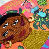 Ilustración bordada sobre la mujer en el mundo. Un proyecto de Diseño, Ilustración tradicional, Diseño de vestuario y Artesanía de Angela Hernandez - 09.11.2017