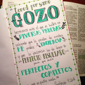 "Sumo gozo". Lettering projeto de Loreto Ortiz - 16.11.2017