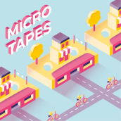 Micro Tapes Ein Projekt aus dem Bereich Design, Traditionelle Illustration, Grafikdesign, T, pografie und Vektorillustration von Silvia Rojas - 20.11.2017