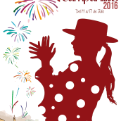 Cartel Feria de Campanillas 2016. Design, Ilustração tradicional, e Design gráfico projeto de Vanesa Bueno Sánchez - 22.06.2016