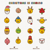Emojis navideños. Un proyecto de Publicidad y Diseño gráfico de Jesús Anta - 01.12.2016