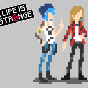 Chloe Price & Rachel Amber (Life is Strange) Pixel Art. Design de personagens projeto de Patricia Recuero - 07.12.2017