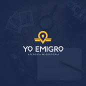 Logo YO EMIGRO. Design editorial, e Design gráfico projeto de Ana Belén Morales Navarro - 10.10.2017