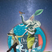 Ilustración y cartel para el restaurante vegano "El jardín de los dragones". Un proyecto de Ilustración tradicional y Diseño gráfico de Paco Campos Pérez - 14.12.2017