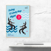 Cartel Lindy Hop 13 ENE. Editorial Design, and Graphic Design project by Haizea Dobaran Montes - 01.07.2018