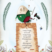 English Nursery Rhymes "Humpty Dumpty". Un proyecto de Ilustración tradicional de KASANDRA - 28.01.2018