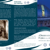 Tríptico para l'Observatori Fabra. Design editorial, Design gráfico, e Design de informação projeto de Marr - 01.03.2017