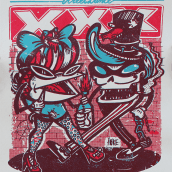 XXX Street Dance XXX. Een project van  Ontwerp, Traditionele illustratie, Ontwerp van personages, Zeefdruk y Stripboek van Fernando Marquez Benavente - 02.02.2018