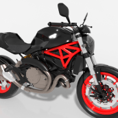 Ducati Monster 821. 3D projeto de Rocío Martínez Llorente - 16.02.2018