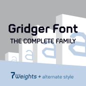 Gridger Font Family (Del curso: Tipos con clase). Editorial Design, T, and pograph project by Andreu Gallart Ruiviejo - 02.22.2018