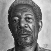 Morgan Freeman. Traditional illustration project by Wilson Angulo - 02.28.2018