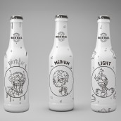 Mi Proyecto del curso: Branding y Packaging para una Cerveza Artesanal. Ilustração tradicional, Br, ing e Identidade e Ilustração vetorial projeto de Laura Satizabal - 09.03.2018