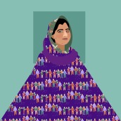 Malala Yousafzai. Un proyecto de Ilustración tradicional de nadianielsen - 08.03.2018
