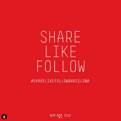 Share Like Follow Bcn. Design project by Xavier Grau Castelló - 03.12.2018