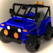 Jeep Fisher Price. 3D, e Design de brinquedos projeto de ANA MARIA VALBUENA GAMBOA - 14.03.2018