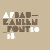 Bauzahlen Font. Un proyecto de Diseño gráfico y Tipografía de Miguel Ángel Hernández - 04.03.2018