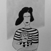 Mi Proyecto del curso: Introducción a la ilustración con tinta china Dona i xiquet. Un proyecto de Ilustración tradicional de Jaume Galan Morató - 20.03.2018