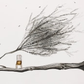 William B. Yeats poem illustration. Ilustração tradicional projeto de Andréa Vienne Fornari - 03.04.2018