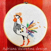 Mi Proyecto del curso: Técnicas de bordado: ilustrando con hilo y aguja. Design, e Artesanato projeto de Adriana Valentina Mariaca Rodriguez - 23.04.2018