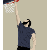 Basketball Player. Vector Illustration project by Catuxa Barreiro - 04.24.2018