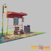 Being Good - Bus stop. Een project van Ontwerp van personages van Iosu Palacios Asenjo - 28.04.2018