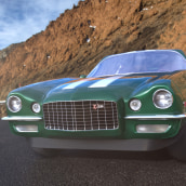 Chevrolet Z28 (1970). 3D, VFX, e Modelagem 3D projeto de José A. Martínez - 02.05.2018