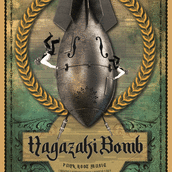 Poster - Banda punk instrumental NagasakiBomb. Design de cartaz projeto de José Luis García Santillán - 23.05.2018