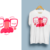 Camiseta - Mr. Moustache. Digital Illustration project by Emilio Serafín Jiménez Sánchez - 05.26.2018