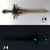 Espada de Tyrael. 3D, and 3D Modeling project by Moisés Salmán Callejo - 06.01.2018