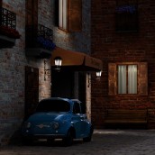 Night street. 3D projeto de Eva Rodriguez Garcia - 10.06.2018