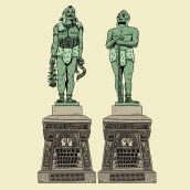 50 íconos de la Ciudad de México. Ilustração tradicional, Design de personagens, e Design editorial projeto de Andonella - 03.02.2017