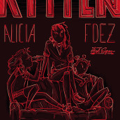 Kitten. Ilustração digital projeto de Alicia Fernández Sánchez - 04.07.2018