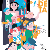 Premio-Cartel ganador FM de La Bordeta 2018. Projekt z dziedziny Trad, c, jna ilustracja i Grafika wektorowa użytkownika Elisa Soro Sansó - 12.07.2018