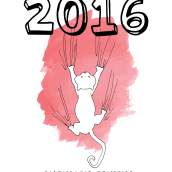 Calendario benéfico con ilustraciones felinas. Un proyecto de Ilustración tradicional y Diseño de producto de Estrella Nicolás - 01.01.2016