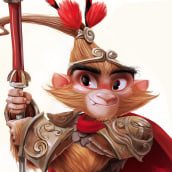 Monkey King Character design. Character Design, 3D Animation, and Concept Art project by Juan Francisco Cancelleri - 07.25.2018