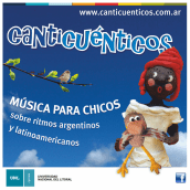 Canticuenticos- 1er CD y material de difusión. Un proyecto de Diseño gráfico de Mercedes Ahumada - 26.07.2018