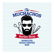 Logo The Muchachos Barber Shop. Een project van  Br, ing en identiteit, Grafisch ontwerp,  Creativiteit y Logo-ontwerp van Cesar David Nin - 23.08.2018