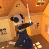 Mr. Panda Kendo. Un progetto di Scultura, Design di giocattoli, Creatività e Cucito di Angelique Mendoza - 26.08.2018