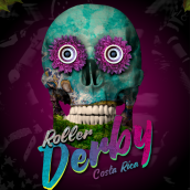 Afiche Roller Derby. Un proyecto de Publicidad, Creatividad y Diseño de carteles de Dennis Saborio - 25.08.2018