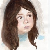 Mi proyecto del curso: retrato de Julieta. Fine Arts, Watercolor Painting, and Portrait Illustration project by Isabel Sánchez Herrero - 08.31.2018