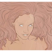 Cosmic girl. . Traditional illustration, Fine Arts, Sketching, Creativit, Drawing, Digital Illustration, and Portrait Illustration project by Laura Ceballos - 09.09.2018