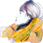 Japón. Un proyecto de Ilustración tradicional, Bellas Artes, Dibujo a lápiz, Dibujo e Ilustración de retrato de Natalia Robledo - 06.02.2015