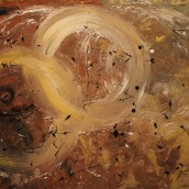 Cuadro Tàpies VS Pollock. Pintura projeto de Berta Sala - 01.11.2015