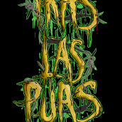 Tras Las Puas. Lettering, Vector Illustration, Poster Design, and Digital Illustration project by Jorge Chacón - 10.10.2018