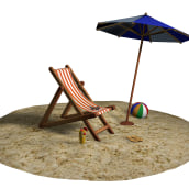 Silla de playa . Un proyecto de 3D y Modelado 3D de Erick Chávez - 31.10.2018