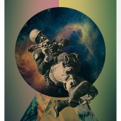 Astronauta. Collage, and Creativit project by Cesar Martinez - 11.01.2018